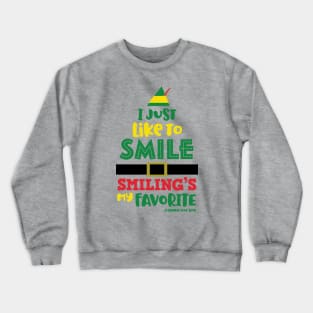 I Just Like to Smile, Buddy the Elf © GraphicLoveShop Crewneck Sweatshirt